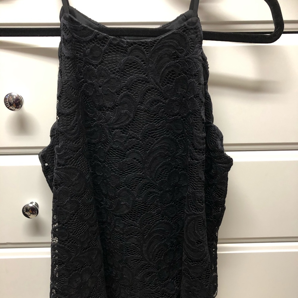 Fortune + Ivy Chiya Lace Scalloped Halter L BNWT